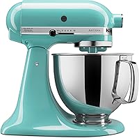 Vista 35 de KitchenAid KSM150PSAC Artisan Series - Batidora de pie con capacidad de 5 cuartos o 4.7 litros, incluye escudo vertedor Azul hielo