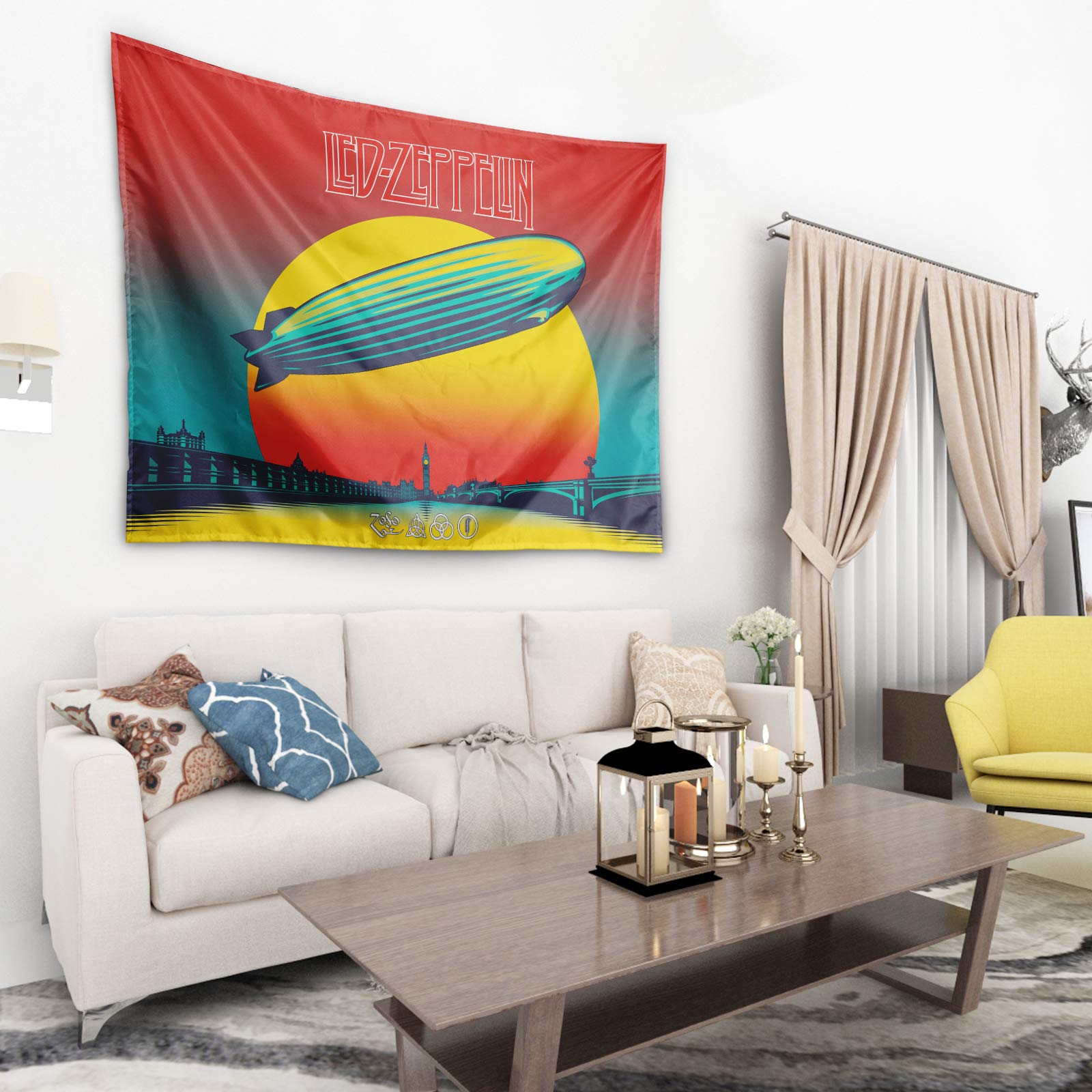 Amazon.com: Rock Band Wall Hanging Colorful Tapestry Metal Sign 60