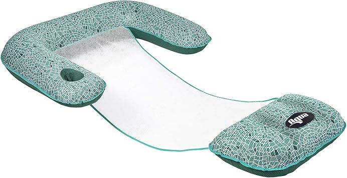 Aqua Luxury Water Pool Lounge Extra Large Inflatable Pool Floats for Adults with Headrest, Backrest, Footrest & Cupholder Multiple Colors/Styles