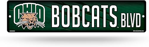 Miniatura 48 de NCAA Rico Industries Placa de calle de plástico Placa de calle de plástico de 4" x 16" Color del equipo,Alternativo,Champ,man