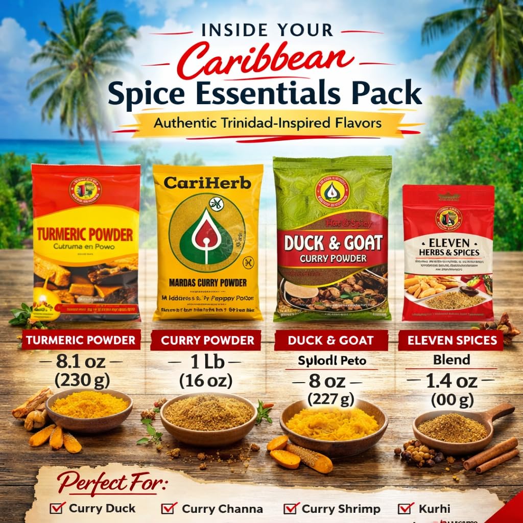Caribbean Spice Essentials Pack – Authentic Trinidad-Inspired Seasoning Collection