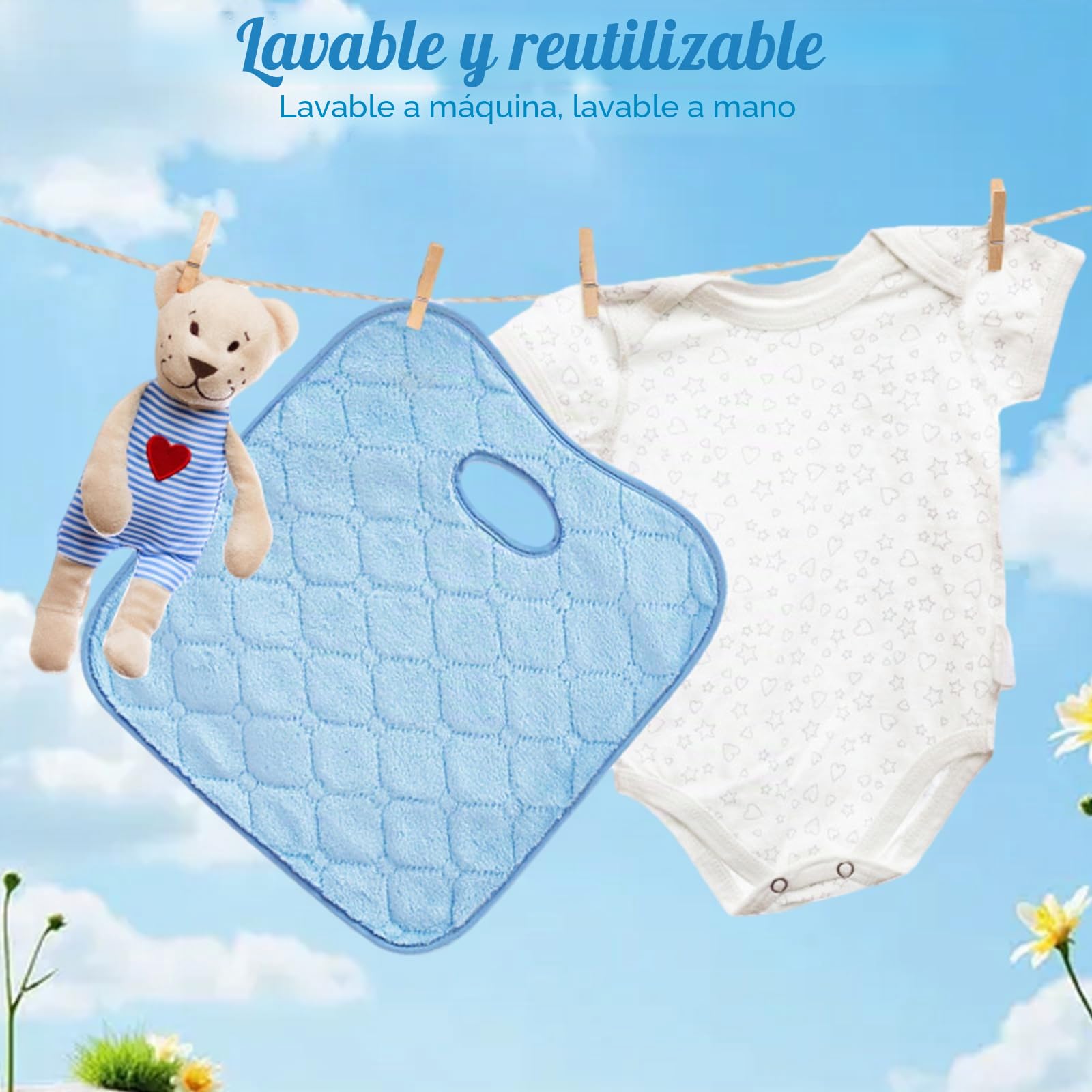 4 Piezas Protector Asiento Coche Silla Bebe，Protector Silla Coche para Cochecitos y Sillas de Coche, Protección Universal contra Líquidos & Suciedad para Entrenamiento Orinal y Viajes 32x30 cm