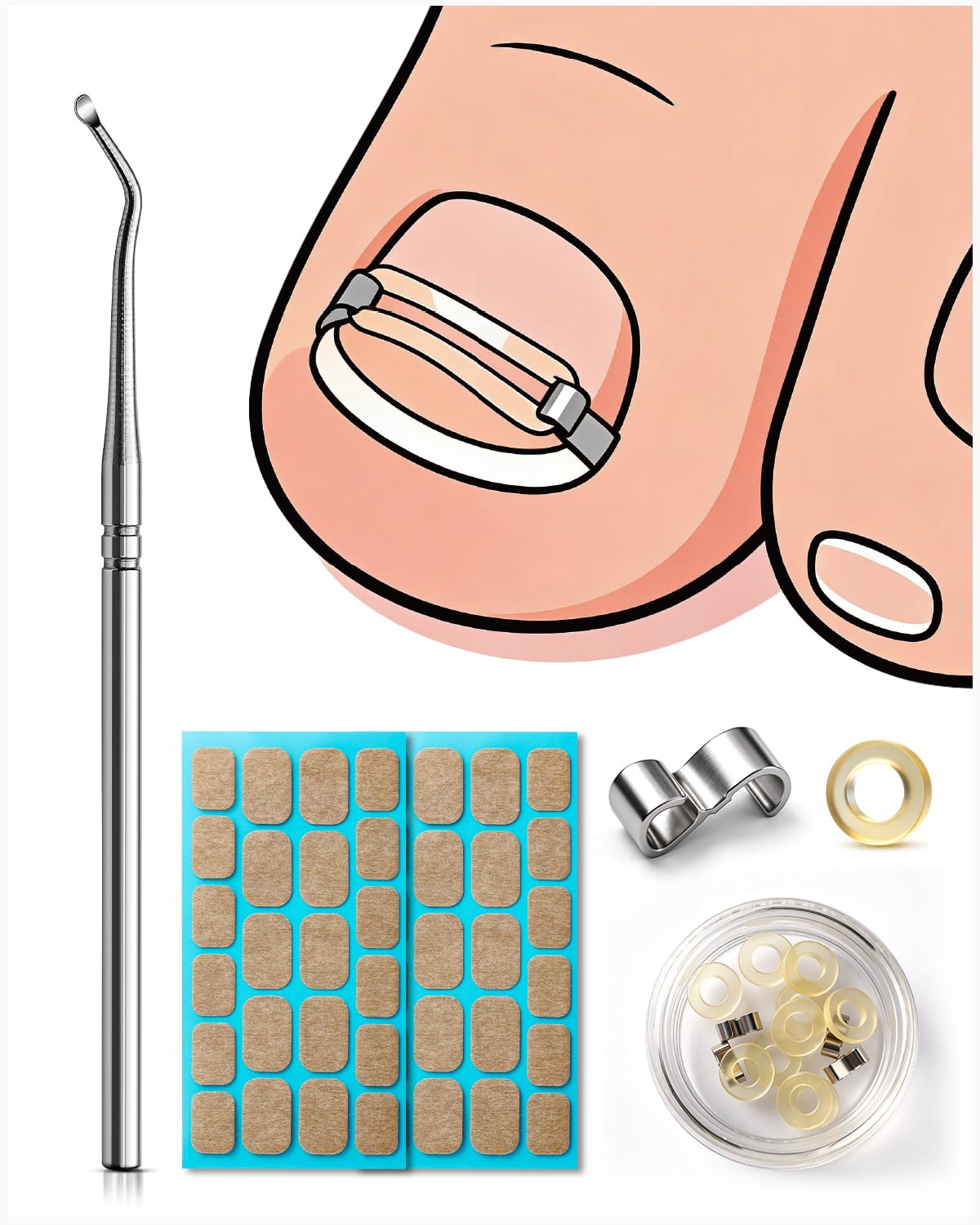 BEZOX Correcteur d'ongles incarnés, application facile à la maison