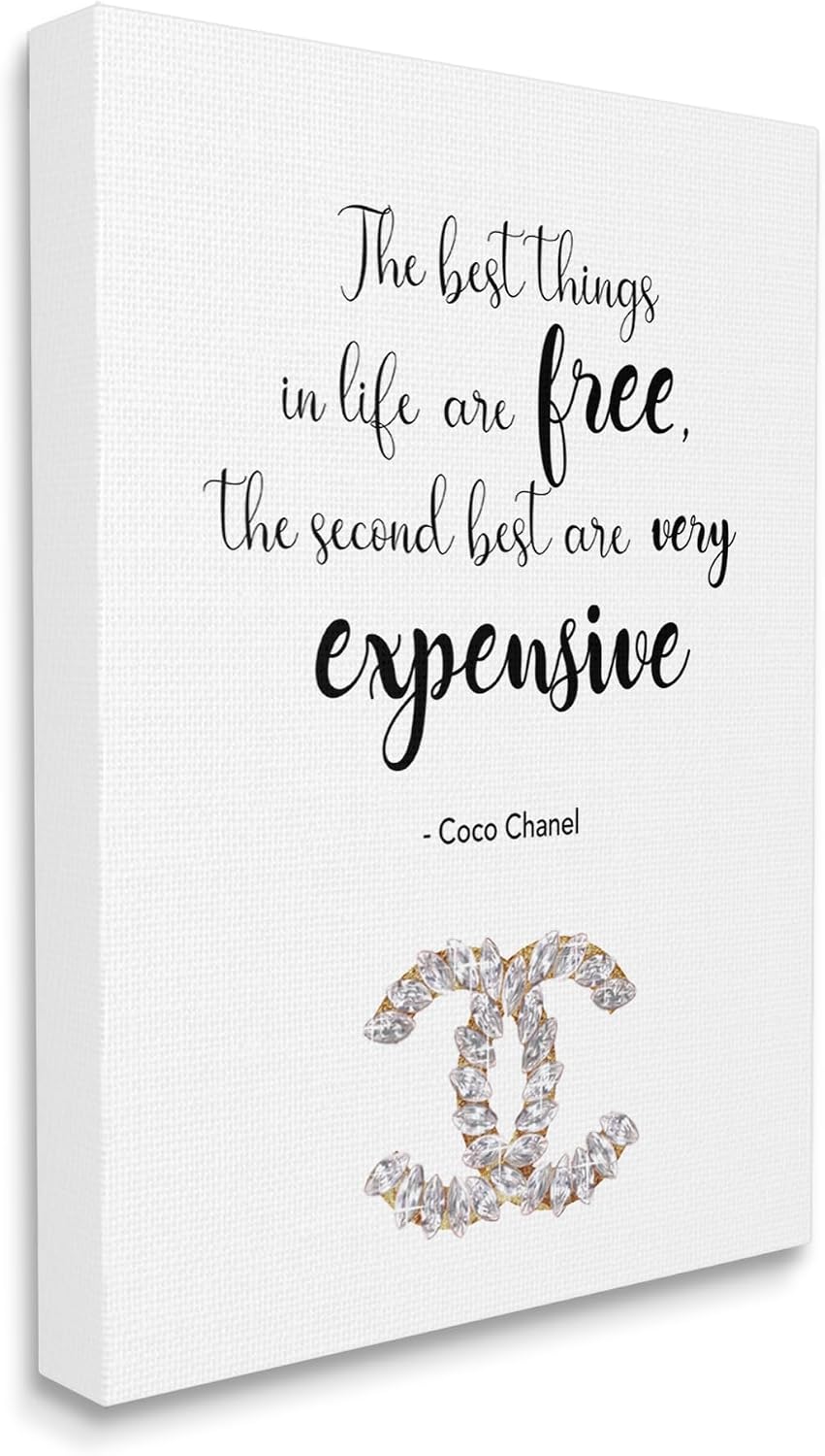 Stupell Industries 'Best Things In Life Fashion Phrase', Canvas Art, 16 x 20 Inches, Easy to Hang and Sturdy, Made in USA, by Ziwei Li