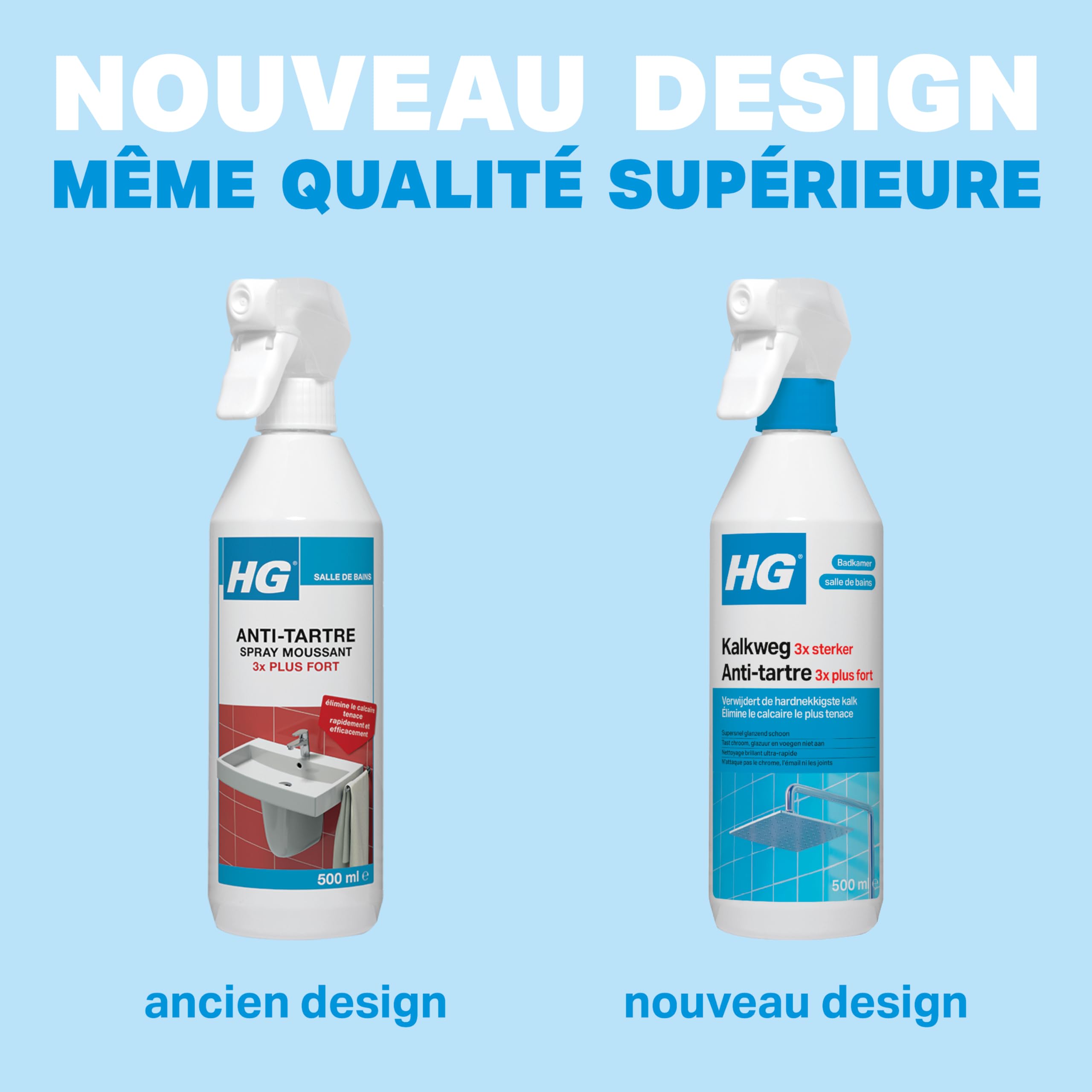 HG - Espray en espuma antical, 3 veces más fuerte 500 ml – Juego de 2