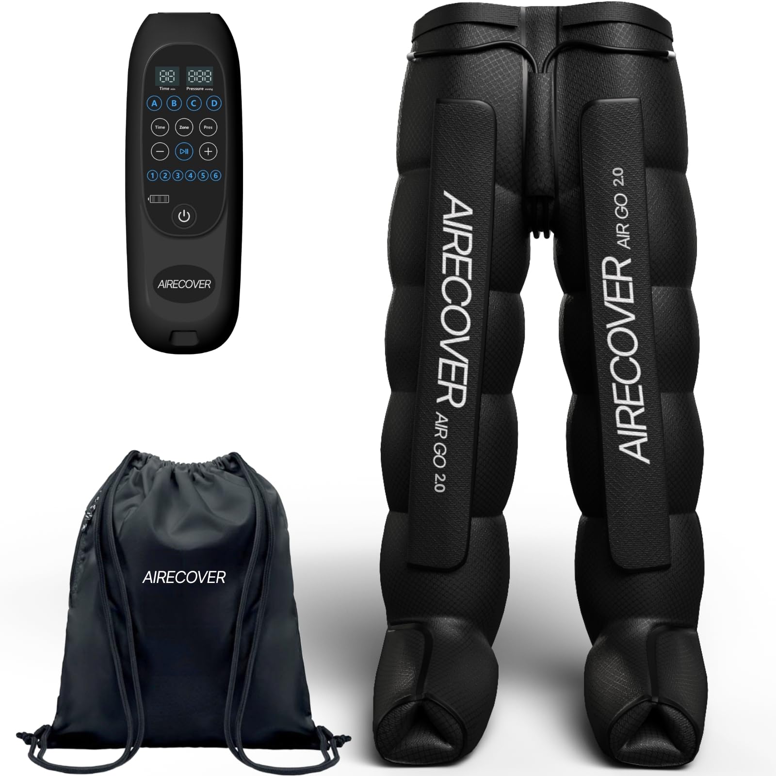 Pantalon Pressothérapie sans fil, Drainage Lymphatique, 6 chambres d’air, 30–250 mmHg, 4 modes, batterie 3h, pour douleurs et jambes fatiguées