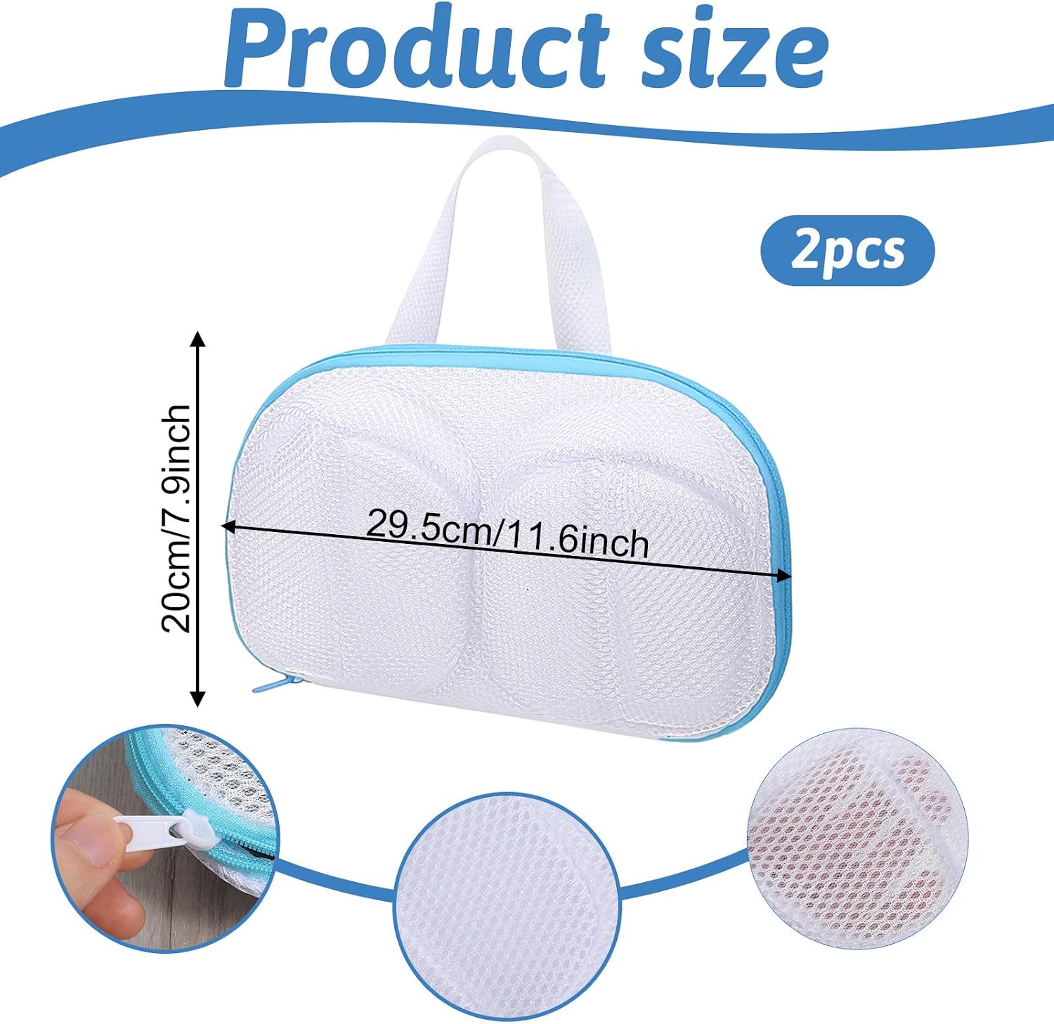 Bra Washing Bag, 2 Pcs Mesh Bra Laundry Bags for Washing Machine