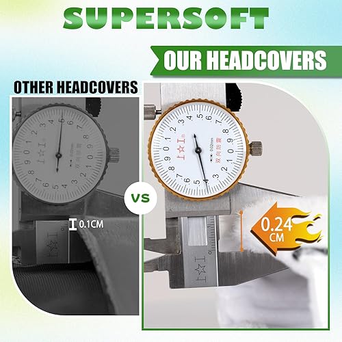 Miniatura 3 de Golf Headcovers Golf Club Head Covers Premium Leather Cat paw Driver Fairway(FW) Wood Hybrid(UT) with Number Tags DR