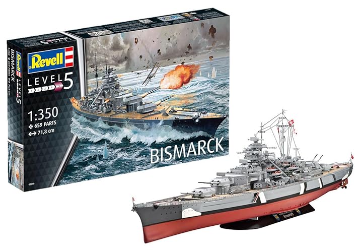 Revell Alemania 05040 Modelo de la Batalla Bismarck en Kit