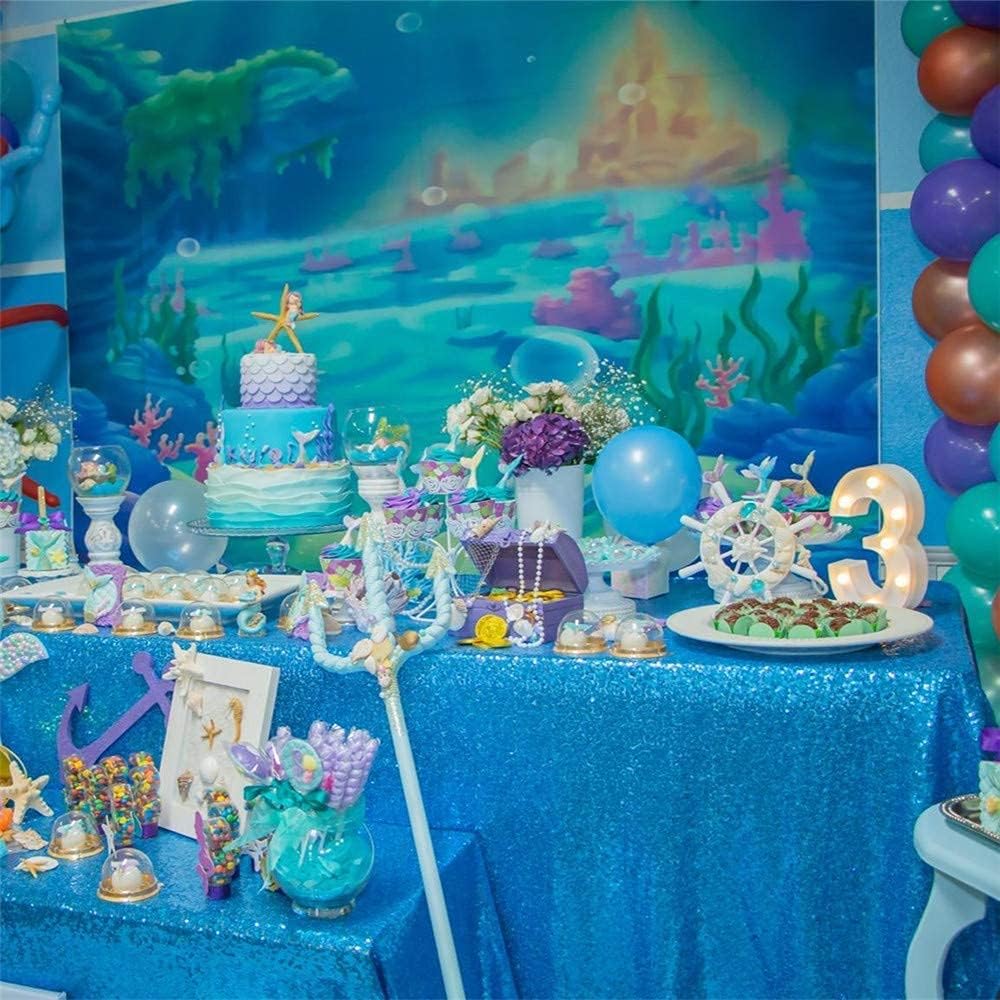 Black Friday - 60% OFF Sequin Tablecloths 50x102 Inch Aqua Blue Sparkly Table Overlay Table Decor for Baby Shower Party Birthday Wedding Dinner Meeting Events