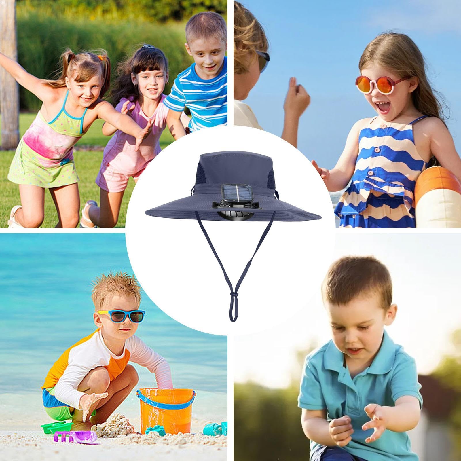 Cappello solare con ventola - Cappuccio di raffreddamento integrato, sole traspirante ad asciugatura rapida, scudo UV leggero regolabile, portatile per sport all'aria aperta, giardinaggio