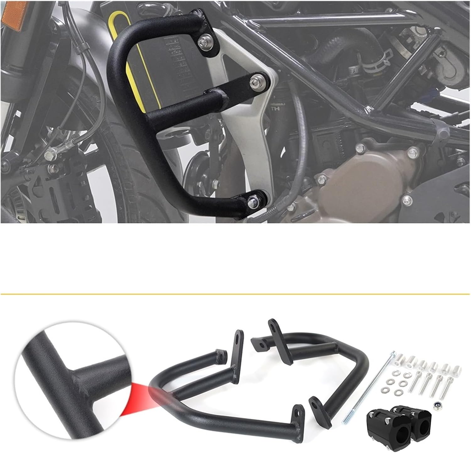 Fit for Husqvarna Vitpilen Svartpilen 401 Fit for K-tm Fit for Duke 390 Lower Bumper Frame Motorcycle Crash Bar Engine Guard Side Tank