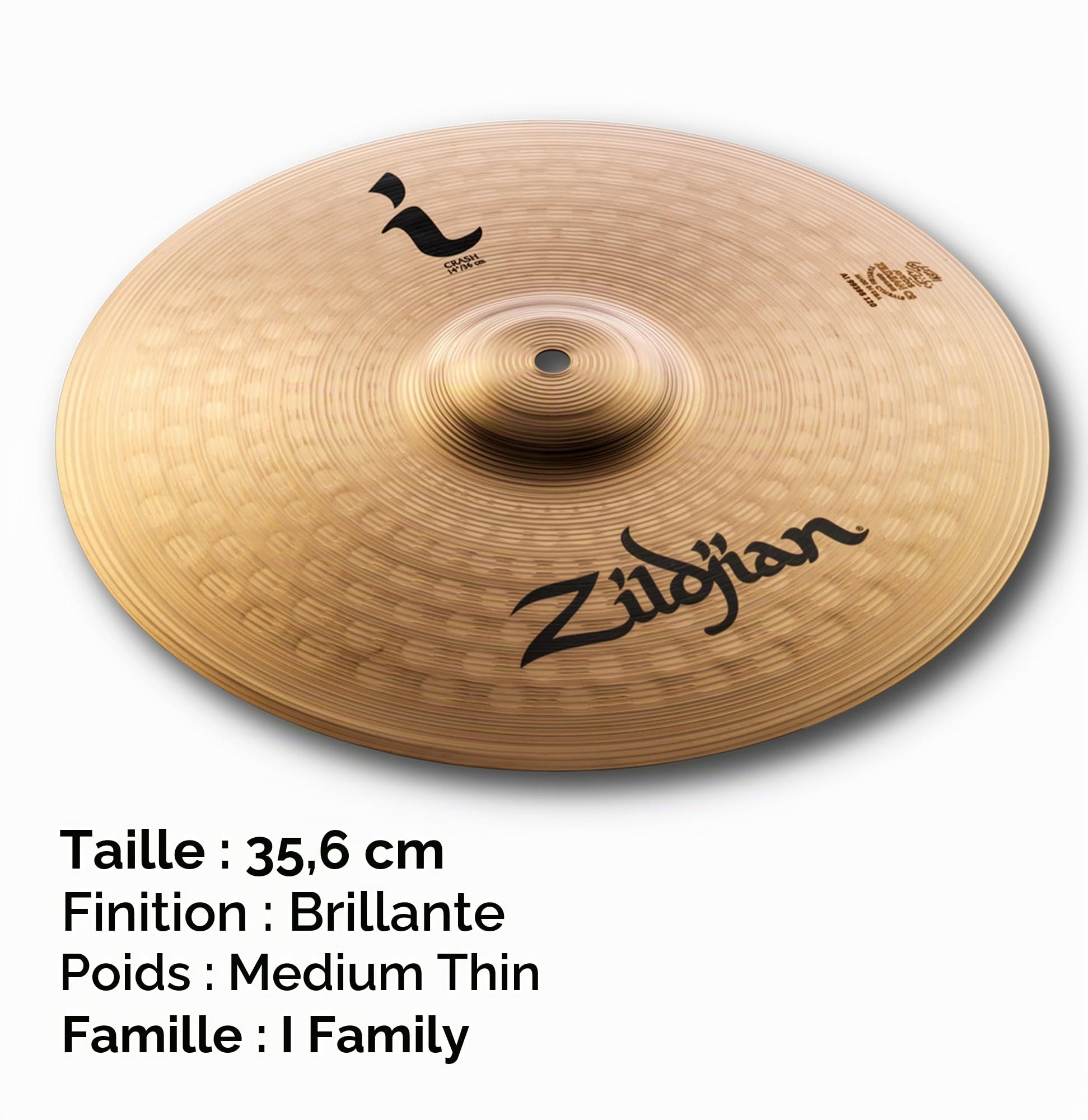 Zildjian I Family Medium-Thin Crash 14" - Cymbale Crash