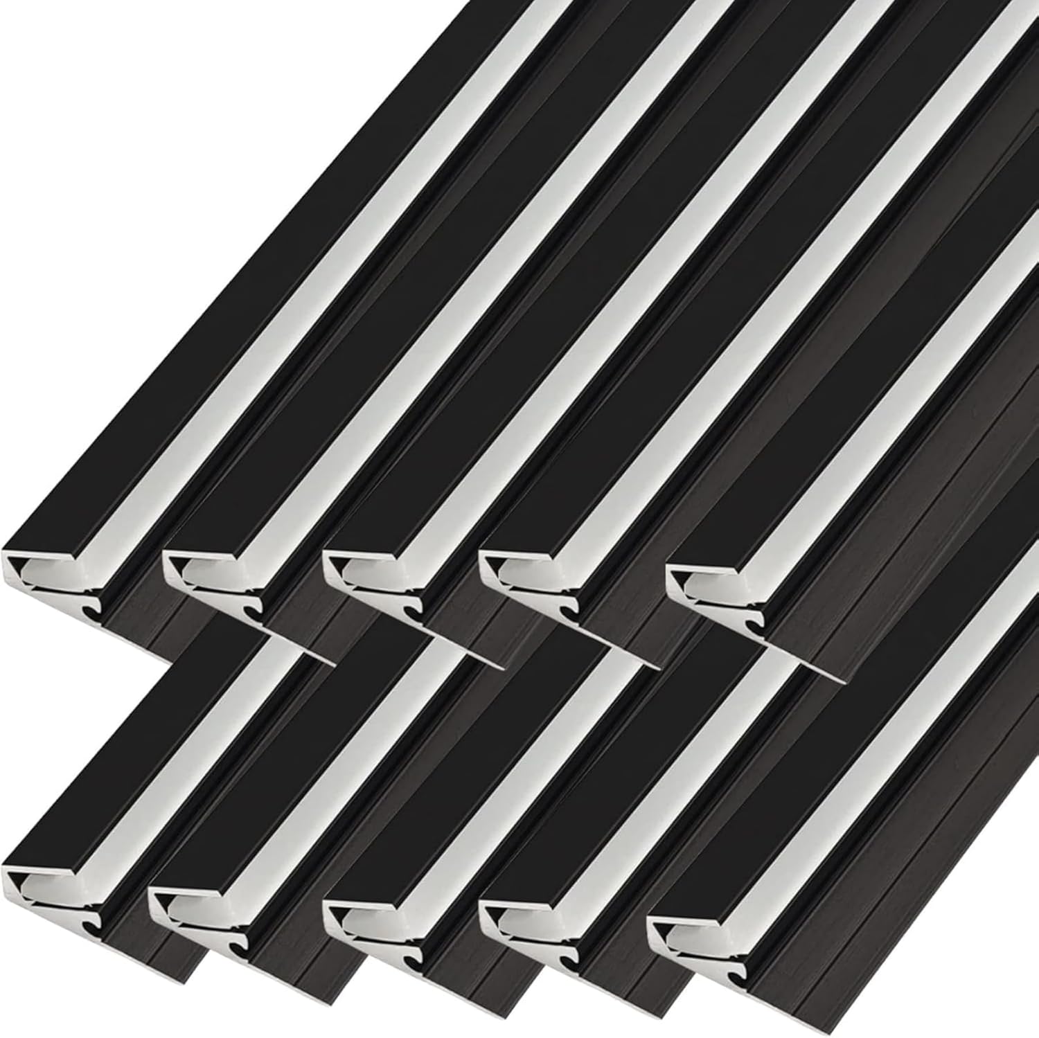 10Pack 3.3Ft/1M Under Cabinet Light, Aluminum Channel LED Closet Lights with Silicone Cover, 45° Angle Super Slim Wardrobe Light, DIY LED Strip 4mm for Kitchen Closet Garage (LED strip not included)