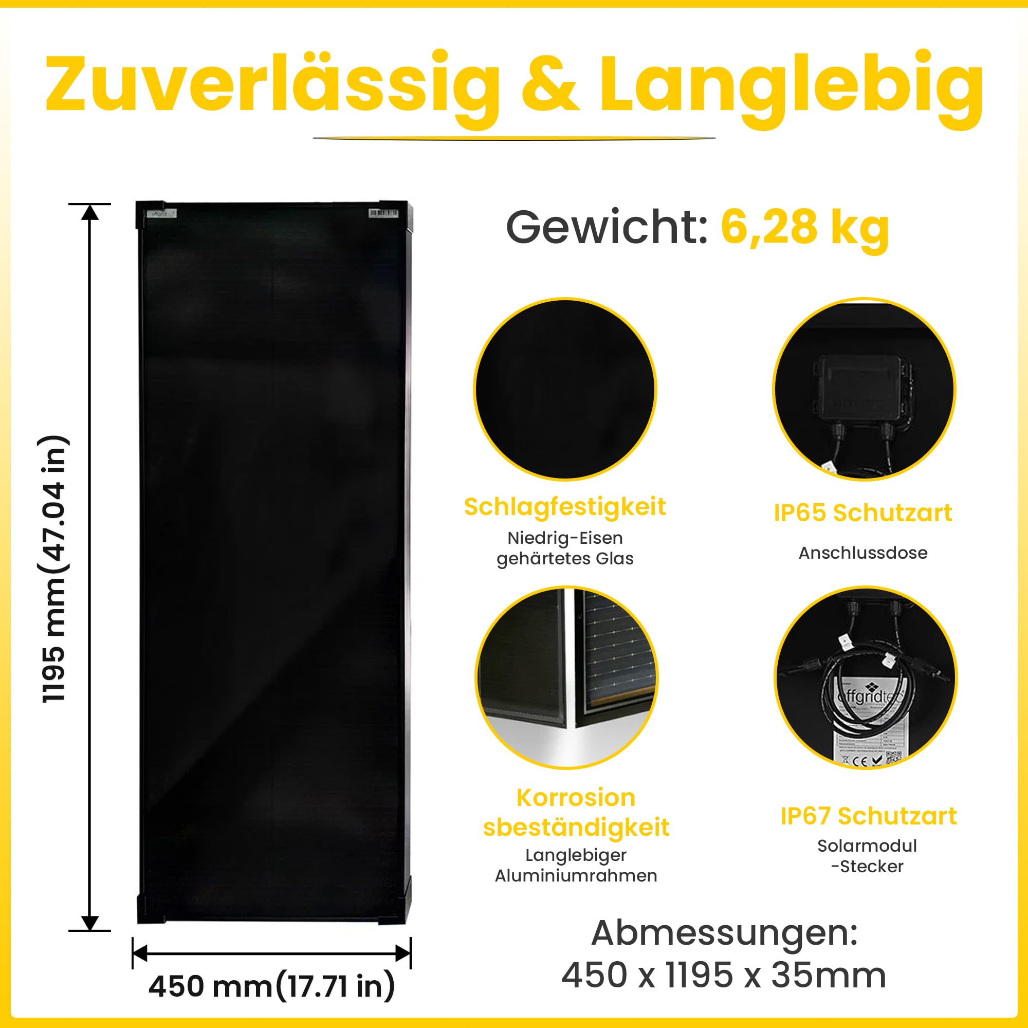 Offgridtec® MobileBlack M 100W Wohnmobil Solaranlage 30A MPPT OLP Solarmodul