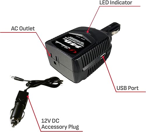Miniatura 5 de Schumacher XI14 Inversor de corriente directa a corriente alterna, de 140 vatios.