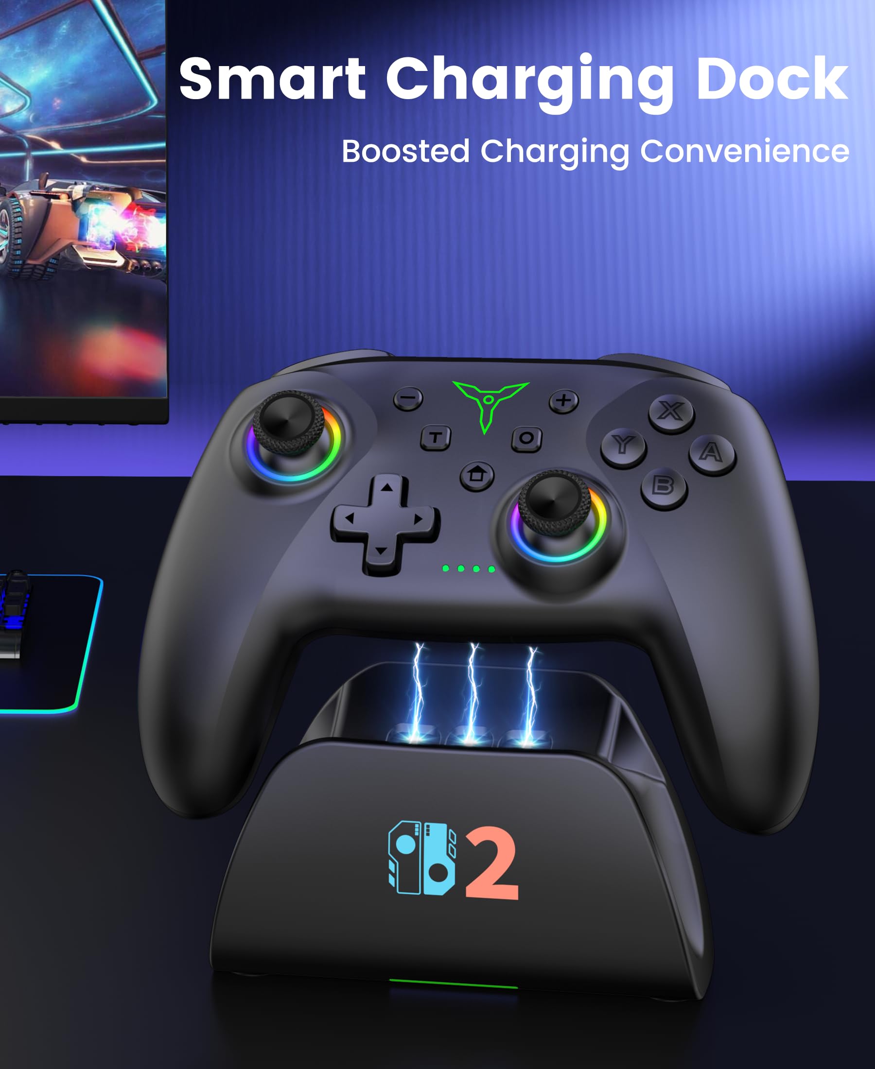 Amazon.co.jp: Switch 2 コントローラー 充電ベース搭載 Switch1/2代