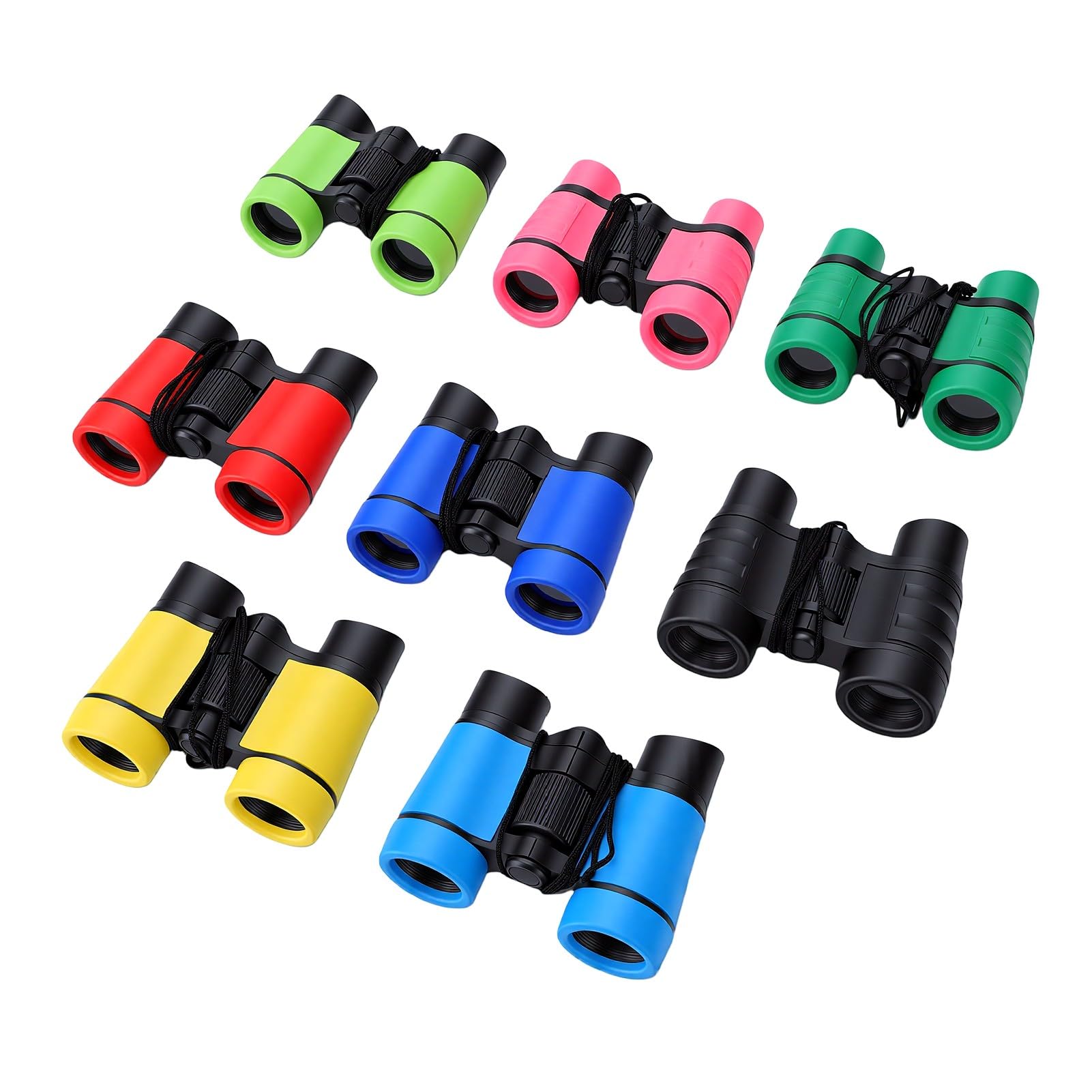 Generic Binocolo per Bambini 8 Pezzi Strumento di Osservazione Leggero e Colorato per attività di Birdwatching e Campeggio