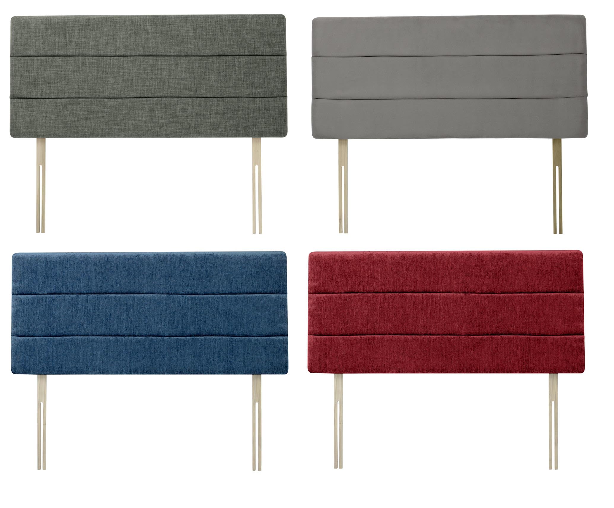 Upholstered fabric bed head end headboard.Slate grey,natural,brown,black,blue,cream,white,red,chenille,faux leather,suede.3ft single,4ft small double,4ft6,5ft King,6ft SuperKing (6ft Super King)