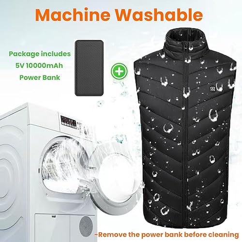 Miniatura 5 de Jaoruizer Electric Heated Vest for Men Women, 10000mAh Rechargeable Heated Vest with Battery Pack Included, Women Size