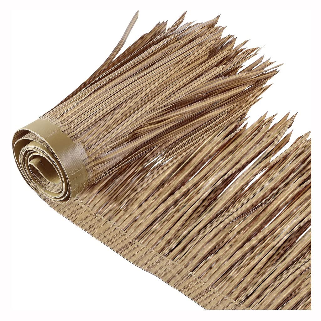Niusabou Yellow B Straw Roof Mats, Palm Thatch Roll Yellow 0.5X(1-30) M(,0.5X1m/1.64X3.28ft)