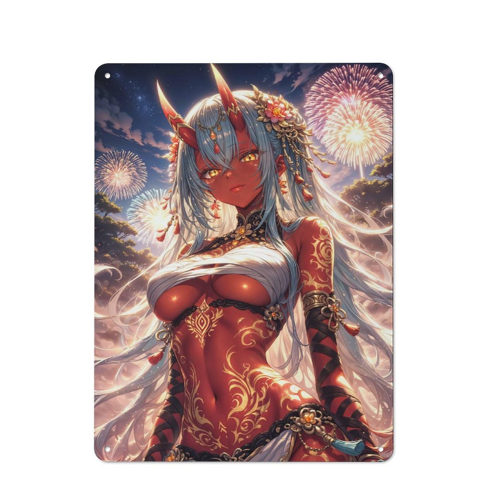 Junmoney Girls Style-11 Retro Demon Metal Gift Sign 40X30cm, Home Wall Decor For Flat, Dorm Room, Lounge Or Cafe