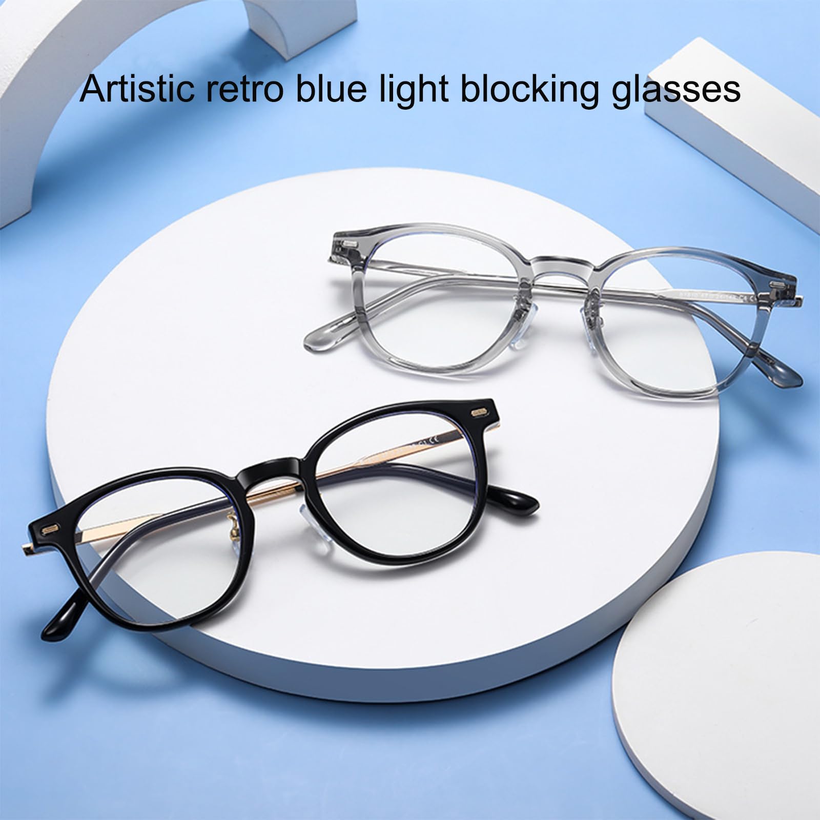 Occhiali Luce Blu Uomo Donna Antiriflesso TR90 Anti Affaticamento Anti UV Occhiali Anti Luce Blu Occhiali da Computer per Gaming/TV/Cellulare,E