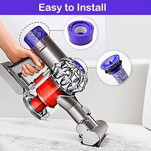 Miniatura 5 de SCREENTRONICS Filtros HEPA para motor pre y poste, repuesto compatible con Dyson V7 V8 SV10 SV11 Absolute Animal Motorhead Aspirador Parte #