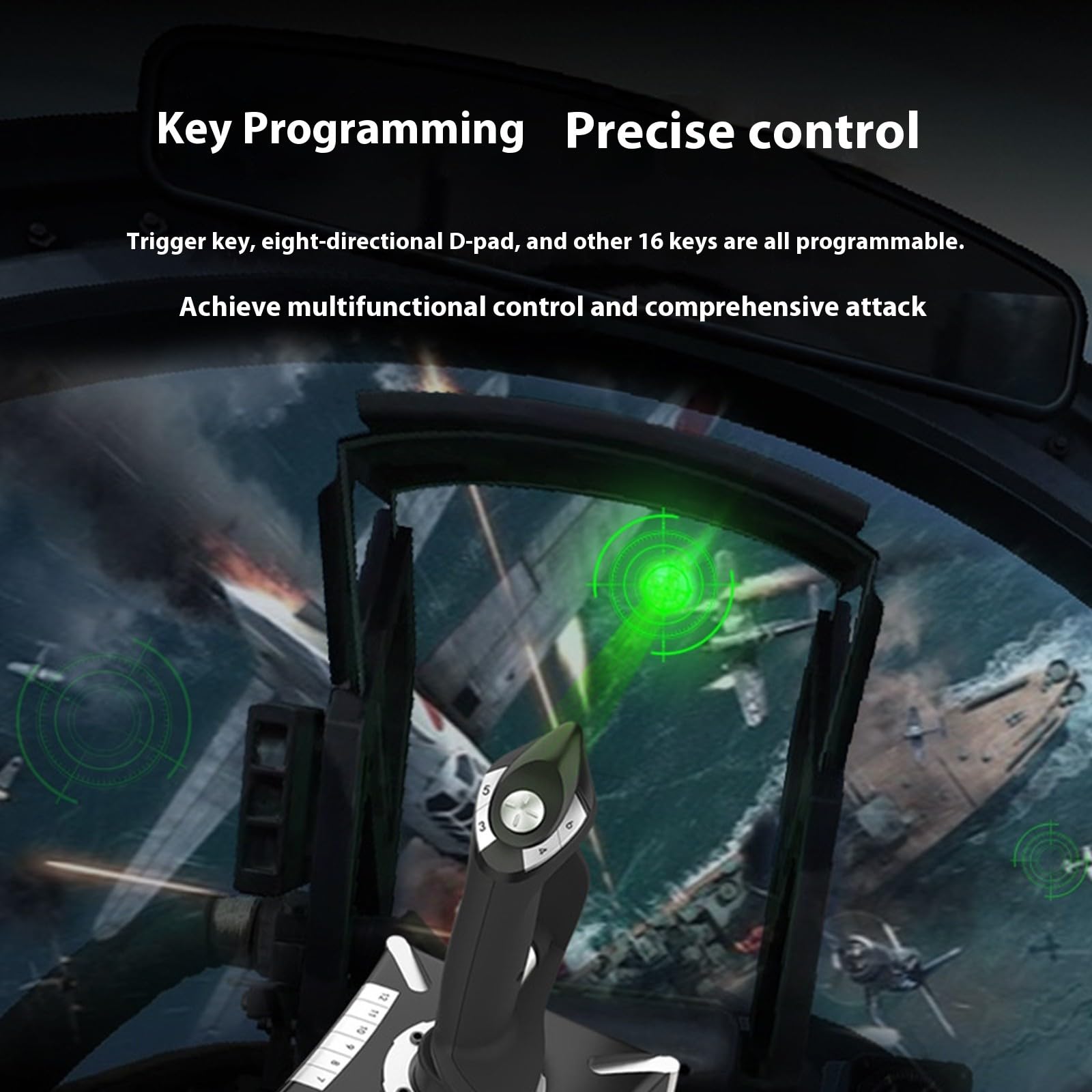 Controlador De Simuladores Vuelo Grammable Con Respuesta Agitación Joystick Ergonómico Fácil Operar Para PXN 2119 Vibration Comentarios Controlador Juegos