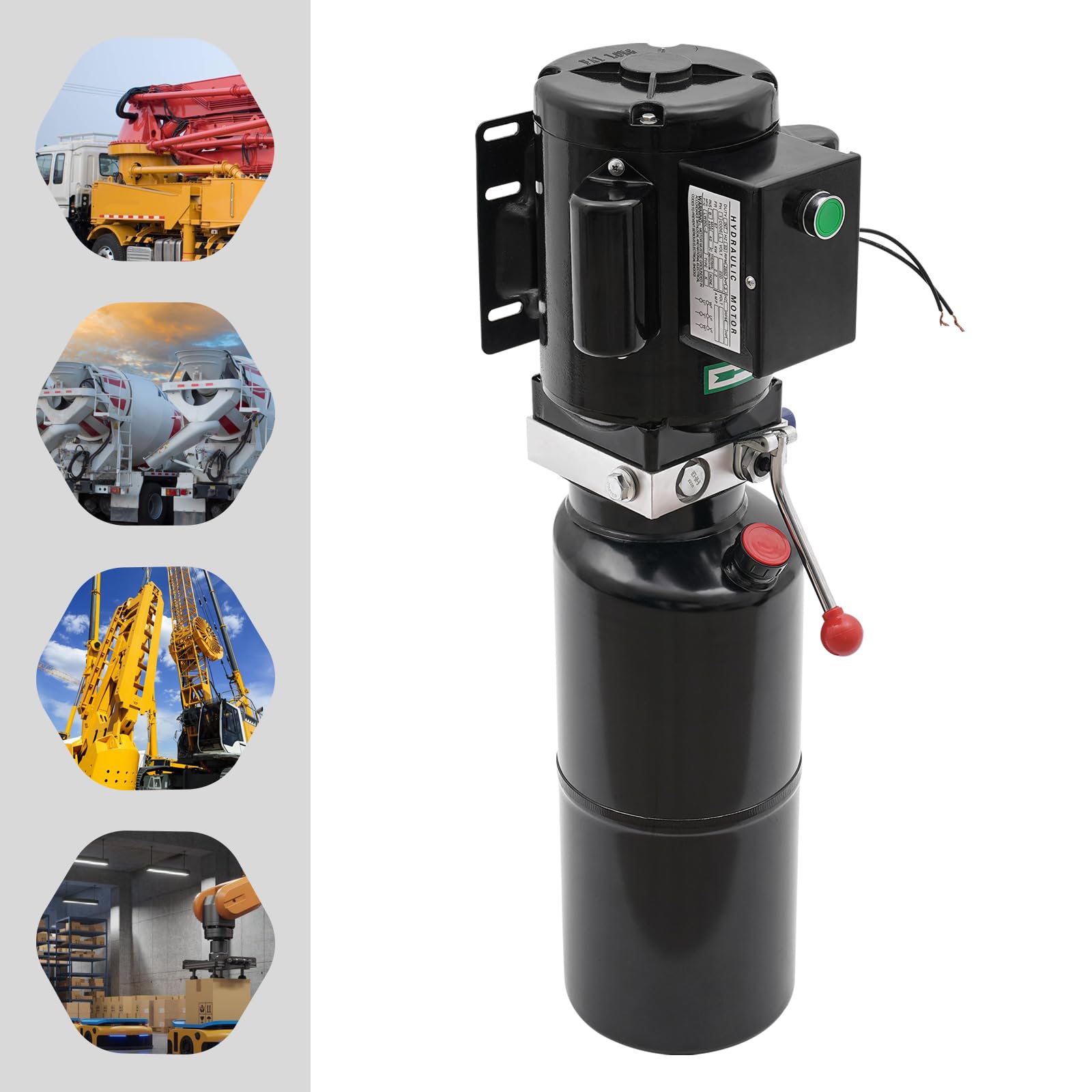 Unidad de potencia hidráulica 2,2 kW 220 V, bomba electrohidráulica 2850 rpm 4,6 l/min depósito de 10 l, 18 MPa, bomba hidráulica de acción simple con válvula de presión para ascensores de coche