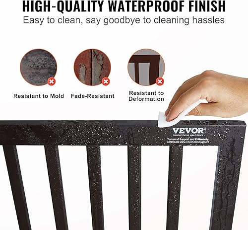 Miniatura 6 de VEVOR Puerta independiente para perros, puerta independiente de madera para mascotas, 24 pulgadas de alto x 60 pulgadas de ancho, 3 paneles de