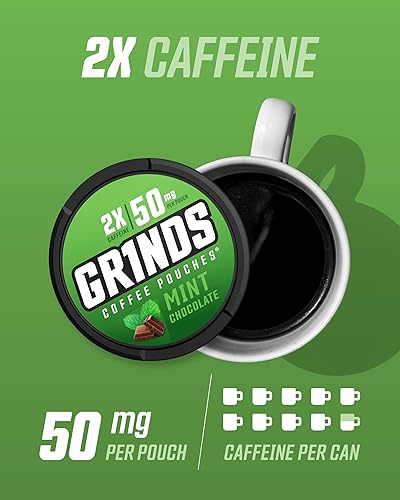 Miniatura 90 de Bolsas de café Grinds 3 latas de vainilla Sin tabaco, sin nicotina alternativa saludable 18 bolsas por lata