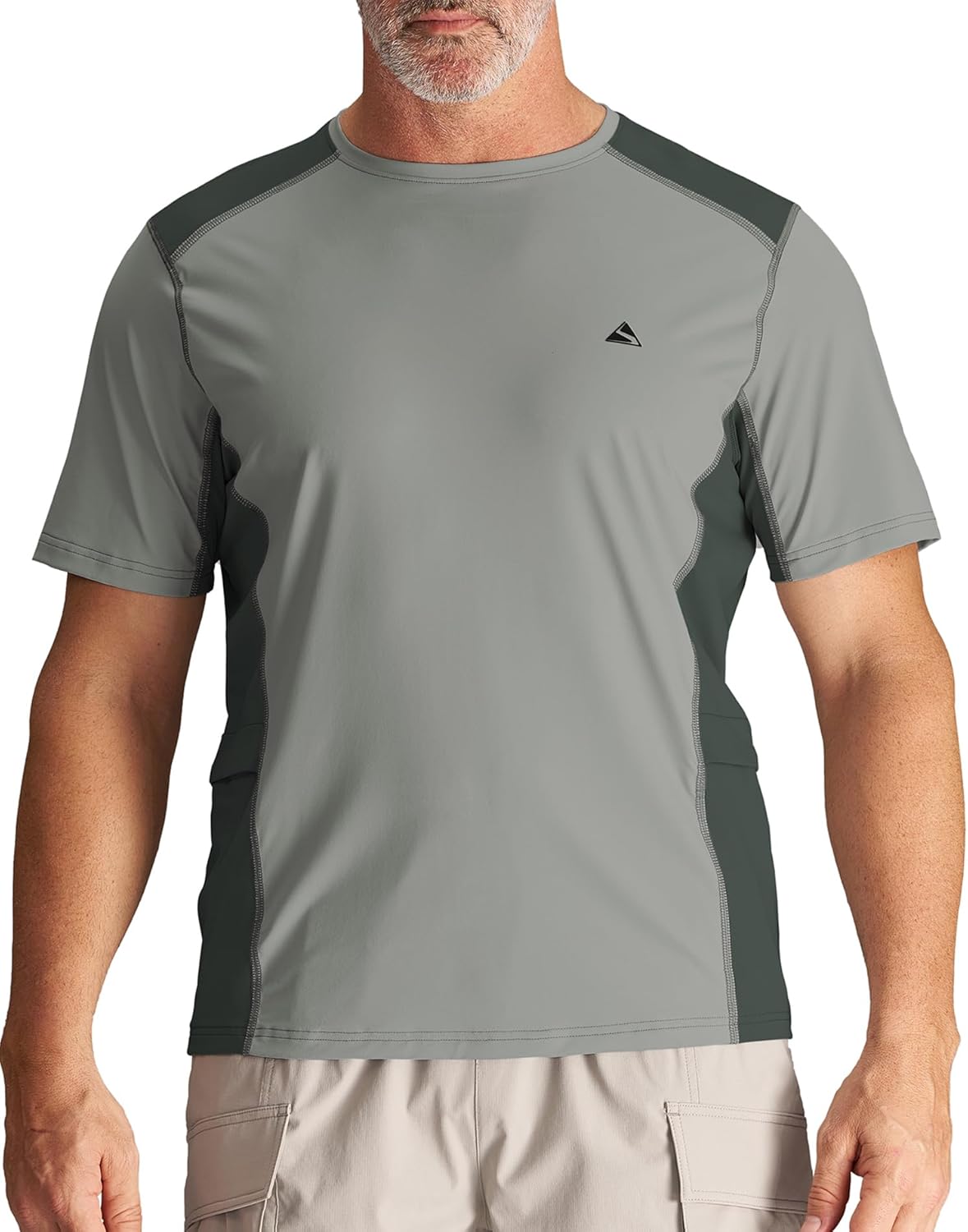 CHRONOLINE Men’s Workout T-Shirt Quick Dry Running Swim Tee with Pocket Lightweight Moisture Wicking Short Sleeve Tops