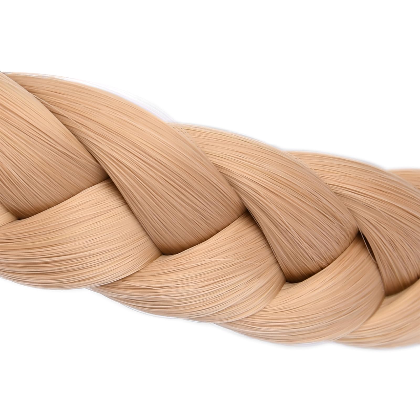 Gledola Braided Headband With Teeth Braids Hairband With Tooth Synthetic Hair Band Plaited Hairband For Women (Champagne) - Image 3