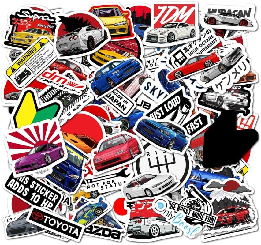 Image of 50Pcs /Set ❉ Super Street: Racer JDM Car Poster Series 01 Stickers ❉ Waterproof DIY