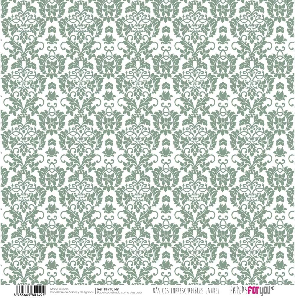 Papers For You - Zestaw papierów do scrapbookingu | Kolekcja "Podstawy obowiązkowe Laurel" | Zawiera 10 dwustronnych dokumentów o różnych wzorach | Rozmiar 30,48 x 30,48 cm (12" x 12")