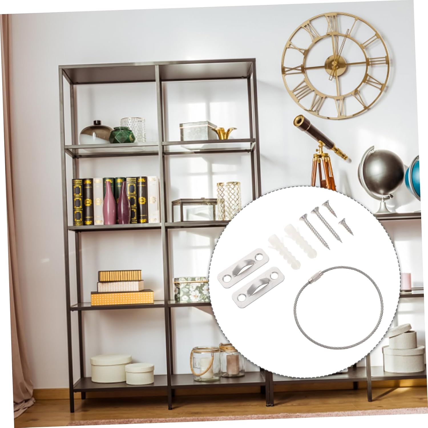 Toddmomy 4sets Furniture Fixing Straps Boy Girl Safety Furniture Anchors for Bookshelves Dressers Cabinets Prevents Falling for Boy Girl Toddlers