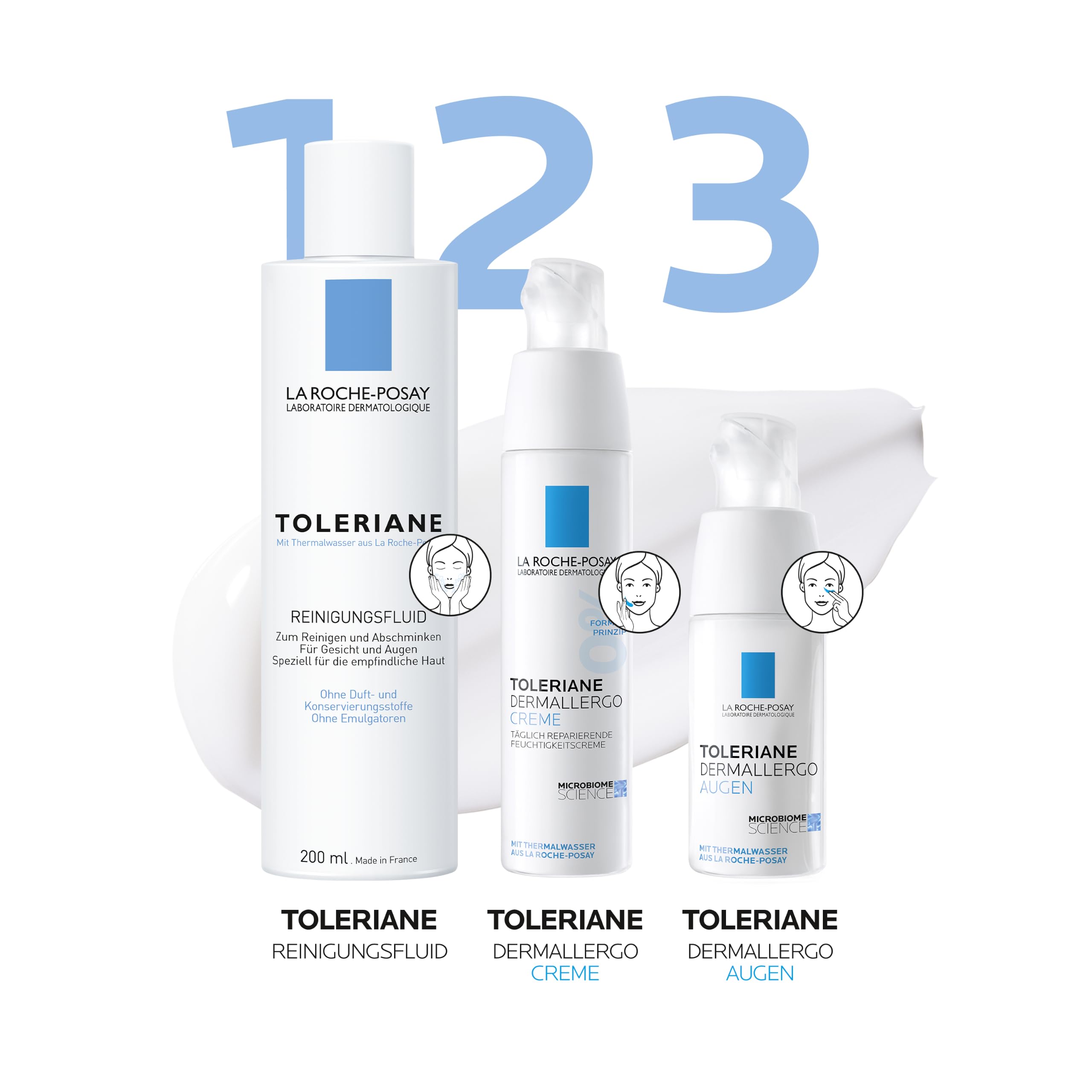 La Roche Posay Gesichtscreme, Für zu Allergien neigende Haut, Reduziert Rötungen, Mit Sphingobioma und Neurosensine, Ohne Duftstoffe und Alkohol, Dermallergo Creme, Toleriane, 40 ml