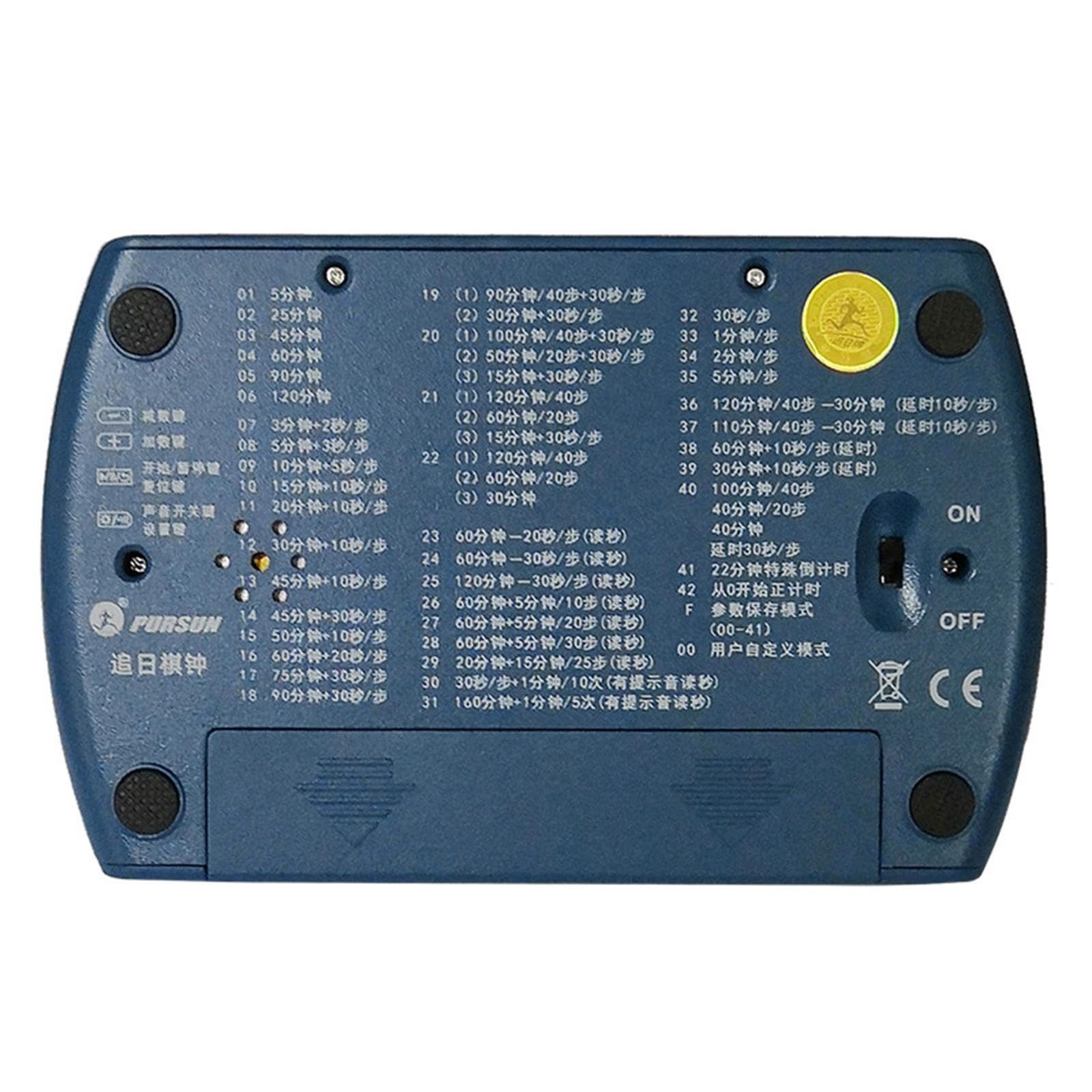 Timer per scacchi con display LED di grandi dimensioni che ricorda ai giocatori di agire durante le partite e le competizioni di scacchi. Funzione di conto alla rovescia