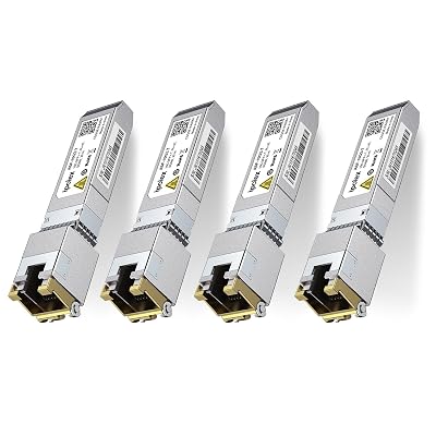 ipolex SFP+ to RJ45 10Gb Module, Support 1G/2.5G/5G/10GBase-T RJ45 SFP+ Module, Compatible for Cisco SFP-10G-T, Ubiquiti UACC-CM-RJ45-MG, Mikrotik, Netgear, TP-Link, and More, up to 30 Meters, 4 Pack