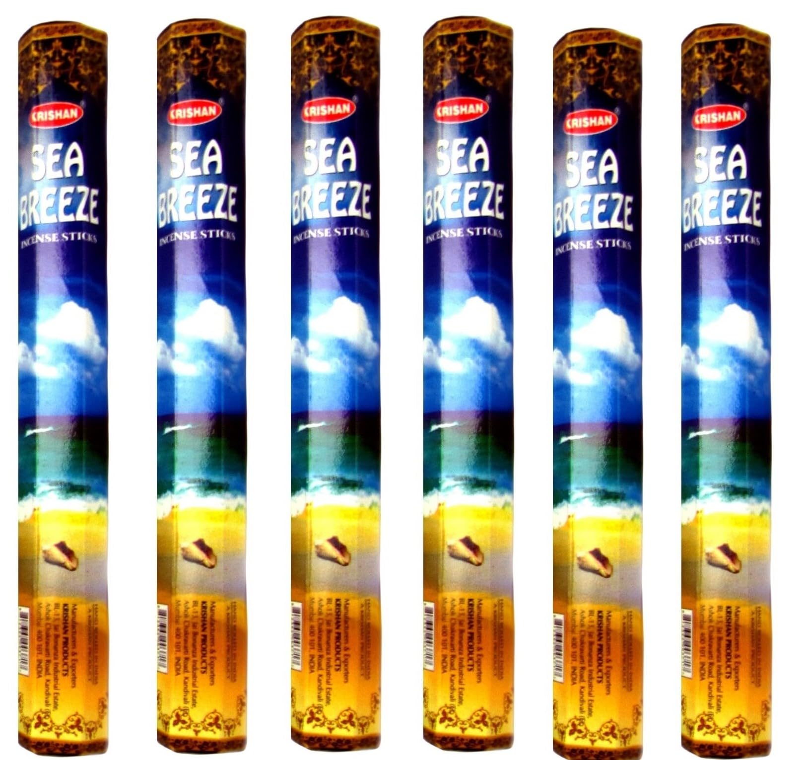Krishan Incense Sea Breeze Incense Stick Perfume Fragrance Aroma 120 Joss Sticks