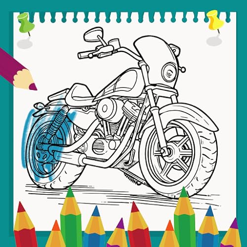 Motorbikes Coloring Book