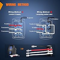 Vista 8 de Nilight Interruptor basculante de luces de alto y bajo alcance, interruptor de palanca de encendido/apagado/encendido DPDT de 7 pines, cables