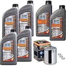 Bel-Ray Synthetic Engine/Transmission/Primary Oil Change For Harley Davidson Motorcycles, 1984-2017 Harley Twin Cam &amp; Evolution, Chrome Oil Filter