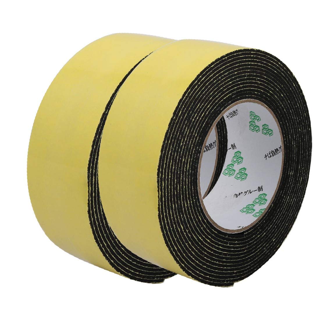 Uszczelniacz taśmowy uszczelniający do taśmy uszczelniającej, 2 szt. długość 45 mm x 5 mm jednostronna samoprzylepna taśma piankowa EVA żółta (nowa Lon0167 2 szt. 45 mm x niezawodna skuteczność 5 mm jednostronne przyleganie