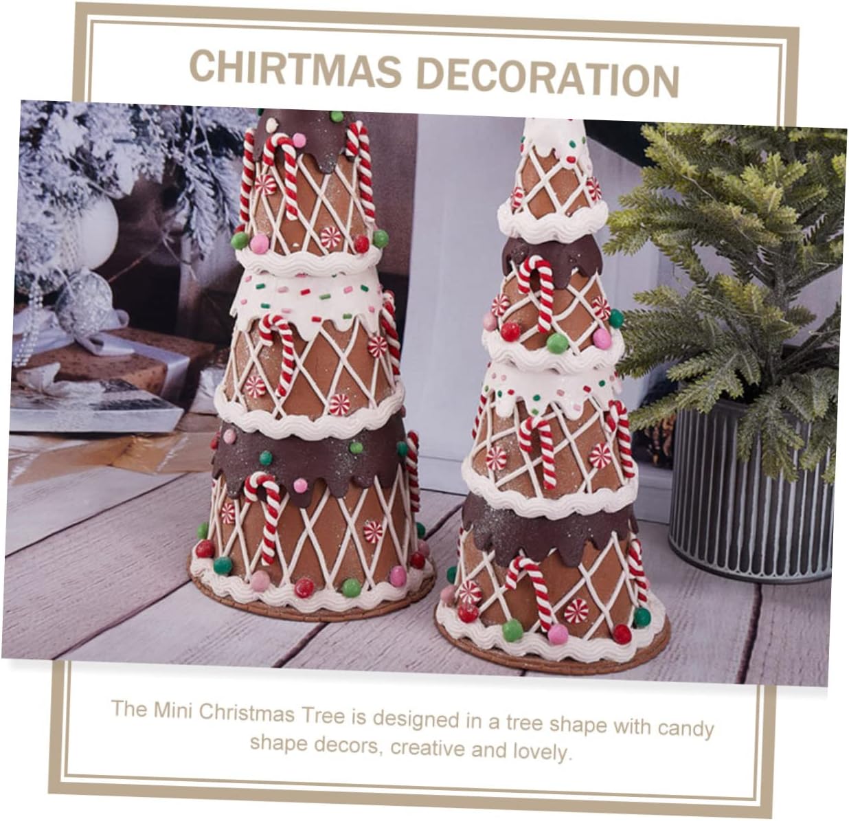 CHILDWEET Household Christmas Tree Figurine Candy Decor Desktop Christmas Decoration for Festive Atmosphere Xmas for