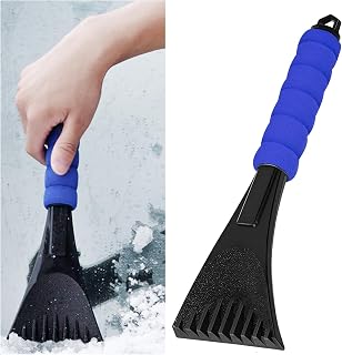 Ice Scraper for Car Windshield, Scratch Free Windshield Snow Scraper Ice Removal Tool with Foam Handle, Universal Window Ice Scraper Frost Cleaning Tool for Car SUV Truck (Blue)