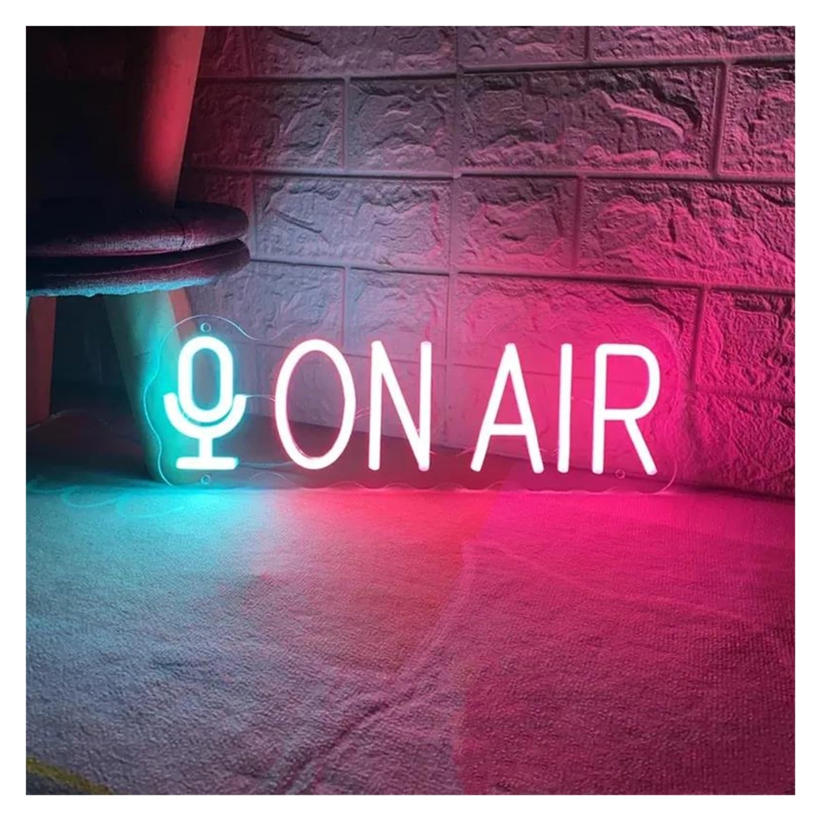 SHOUXI Sign Lamp On Air Neon Sign Live Streaming Recording Light Sign USB Light Decor Studio Bedroom Game Room Wall Decor 40x13cm(Pink)