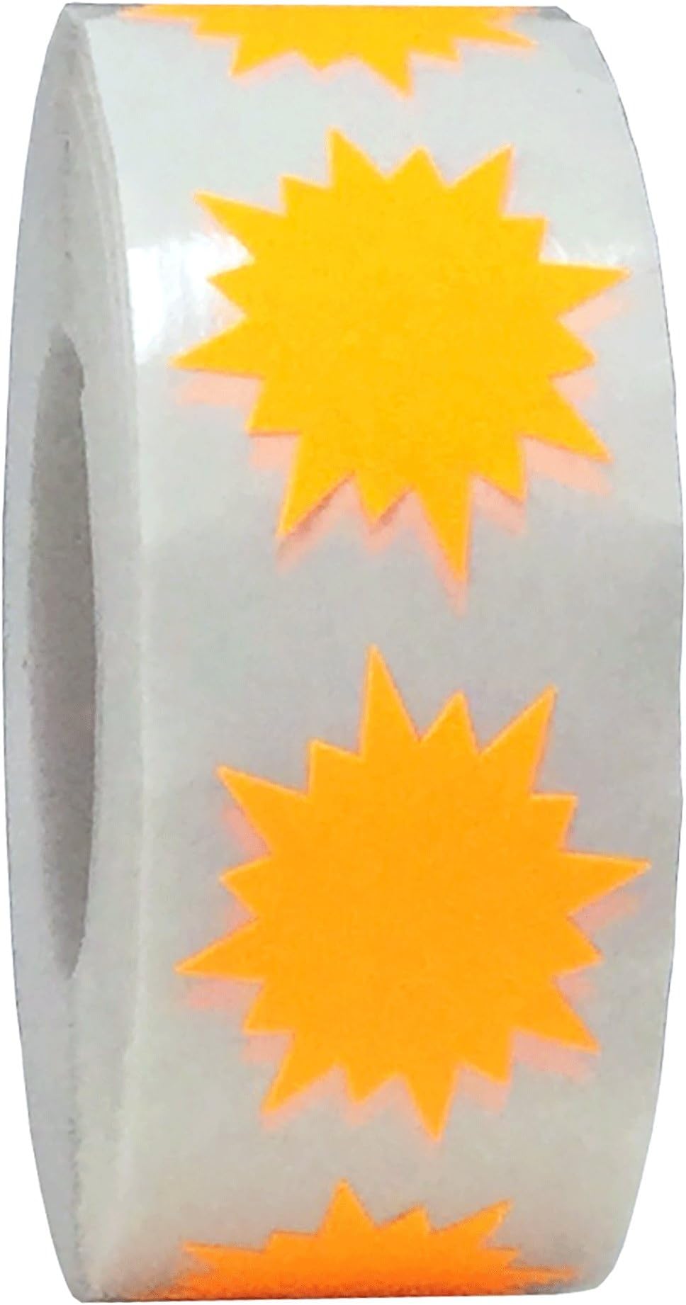 Fluorescent Orange Color Coding Labels - 3 Inch Round Dots, 500 Stickers Per Roll