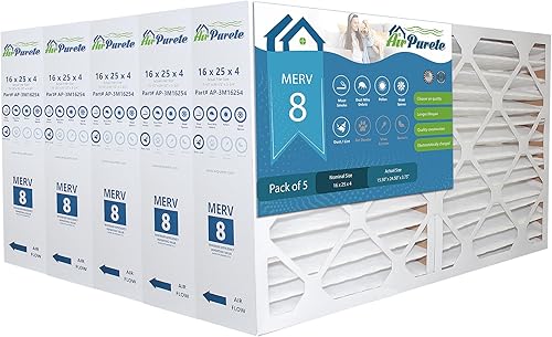 Miniatura 7 de Filtros de aire para horno AP-3M16254  Tamaño real 15-12 "x 24-12" x 3-34"  Tamaño nominal 16 x 25 x 4 plisados HVAC AC horno reemplazo  Paquete de